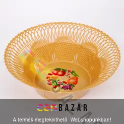 Csipkézett szélű műanyag gyümölcskosár