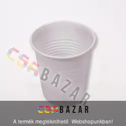 1 dl fehér műanyag pohár eldobható 100 db-os