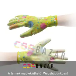 Női kerti munkáskesztyű virág mintával