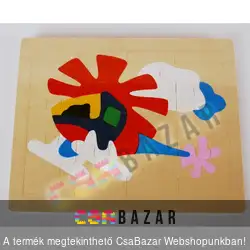 Fa puzzle vegyes helikopteres képpel