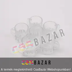 Stampedlis, füles üvegpohár 6 db-os