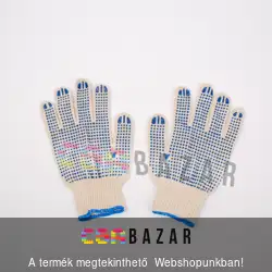 Hobby kesztyű, gumírozott tenyérrésszel 8-as