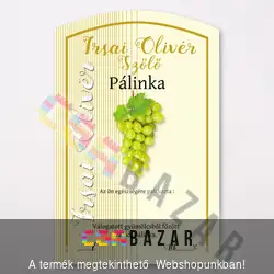 Íves pálinka címke Szőlő Irsai Olivér