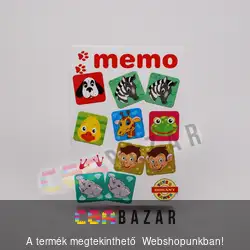Memória társasjáték állatfigurás