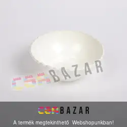 Fehér színű kis méretű csavart tál