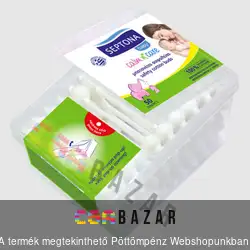 Septona fültisztító pálcika gyerek 50 db-os biológiailag lebomló pálcikával