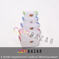 Szögletes tárolódoboz füllel 5L