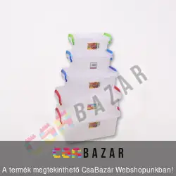 Szögletes tárolódoboz füllel 1,5L