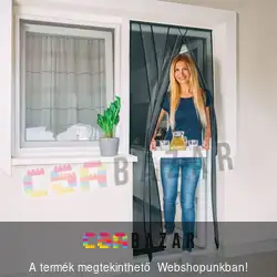 Rovarháló ajtóra 220cmx100cm fekete
