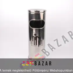Króm álló szemetes kuka, hamutartó 22cm