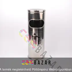 Króm álló szemetes kuka, hamutartó 24cm
