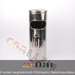 Króm álló szemetes kuka, hamutartó 20cm