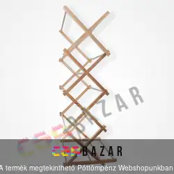 Harmonikás fa pelenkaszárító, ruhaszárító