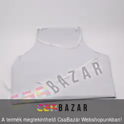 PVC kötény, fehér