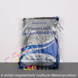 Finom női harisnyanadrág fekete 5-ös méret