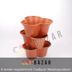 Piramis cserép 3x16cm terrakotta