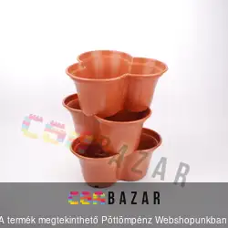 Piramis cserép 3x18cm terrakotta