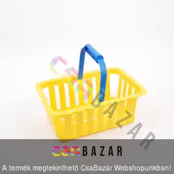 Virágos szélű kosár, bevásárló kosár