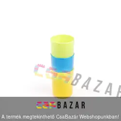 Színes műanyag pohár, 2,5 DL