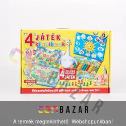4 játék kicsiknek, készségfejlesztő társasjáték