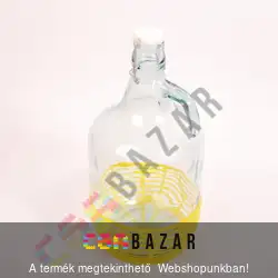 5 L -es Üveg demizson csatos kupakkal
