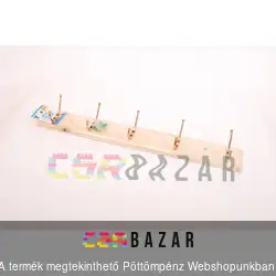 Fa fogas 5db fém akasztóval