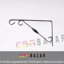 30 cm-es fali konzol zöld, fali tartó függőcseréphez