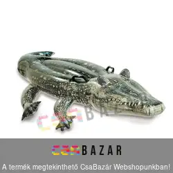 Aligátor formájú felfújható állat kapaszkodóval 170cm x 86cm Intex 57551