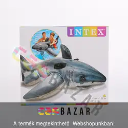 Élethű felfújható cápa kapaszkodóval 173cm x 107cm Intex 57525