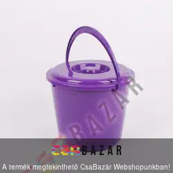 7 L-es műanyag vödör tetővel