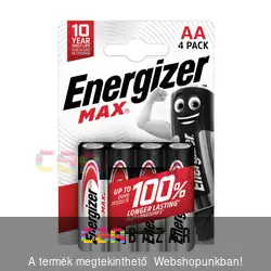 4 db-os Energizer AA-LR6 1,5V max alkaline ceruzaelem csomag