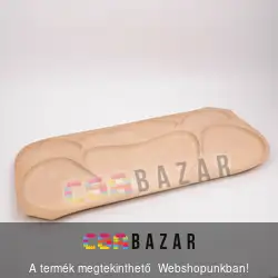 6 részes osztott fa tálaló
