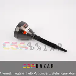 Szűrőbetétes üzemanyag tölcsér