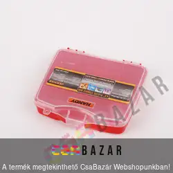 Műanyag csavartartó doboz 6,5col 8 rekeszes