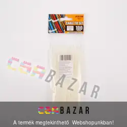 150x2,5mm fehér gyorskötöző, vezetékkötegelő