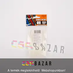 100x2,5mm fehér gyorskötöző, vezetékkötegelő