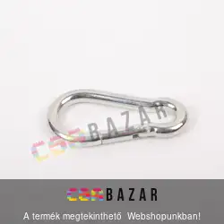 Rugós karabíner 7 cm acél