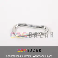 Rugós karabíner 8 cm acél