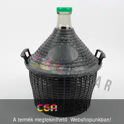 5L-es üveg demizson műanyag burkolattal