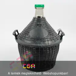 25L-es üveg demizson műanyag burkolattal