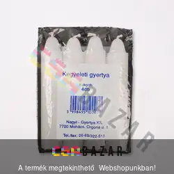 Háztartási, kegyeleti gyertya 5 dkg/db 4db/cs