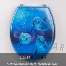 MDF wc ülőke extra delfines mintával