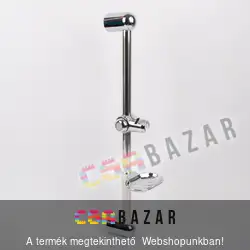 Fürdőszobai zuhanyrúd zuhanyfejtartóval és szappantartóval