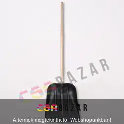 Hólapát műanyag fekete 40 cm fém élvédővel nyelezve
