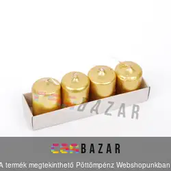 Adventi gyertya 4 db-os arany-metál