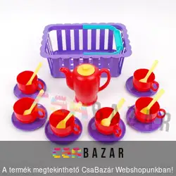 Piknik szett teás készlet kosárban