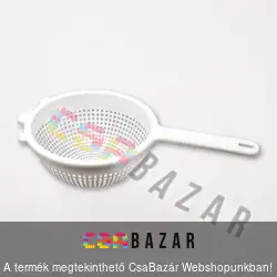 Műanyag tésztaszűrő 19 cm