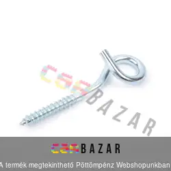 Fém hintakampó, gyűrű akasztó 11 cm