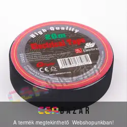 Szigetelőszalag 20 m fekete