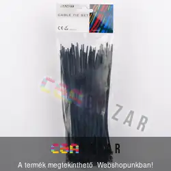 200x3,6mm fekete gyorskötöző, vezetékkötegelő